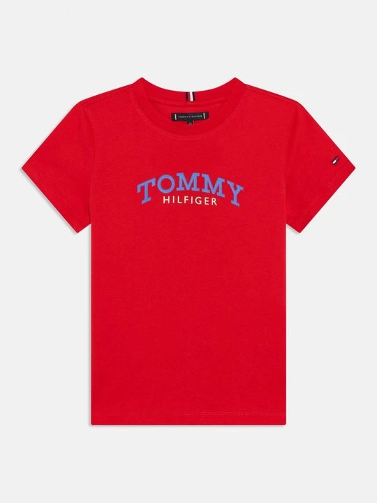 Zdjęcie produktu T-shirt z nadrukiem Tommy Hilfiger czerwony