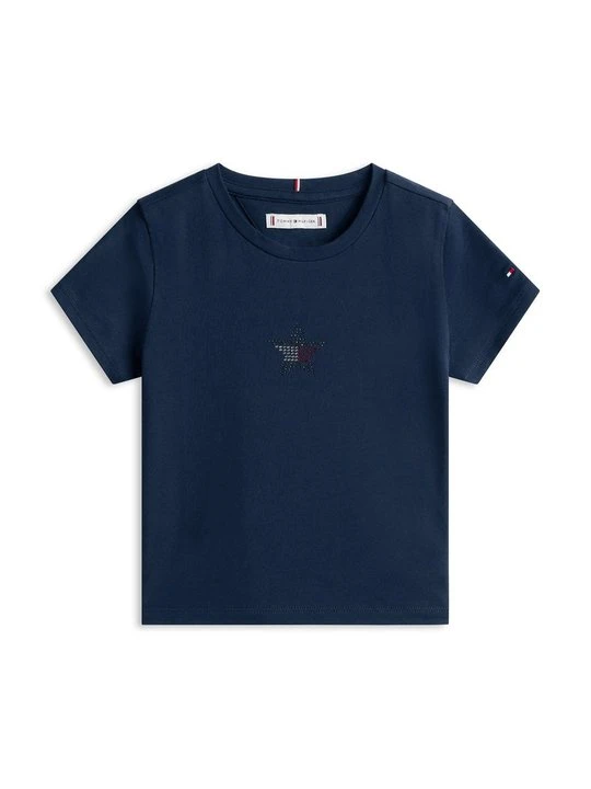 Zdjęcie produktu T-shirt z nadrukiem Tommy Hilfiger granatowy