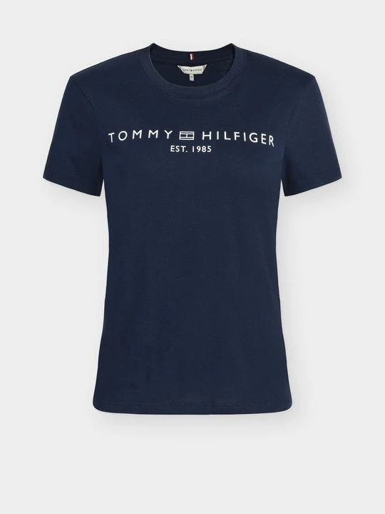 Zdjęcie produktu T-shirt z nadrukiem Tommy Hilfiger granatowy