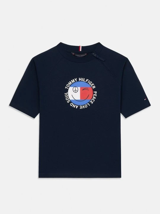 Zdjęcie produktu T-shirt z nadrukiem Tommy Hilfiger granatowy