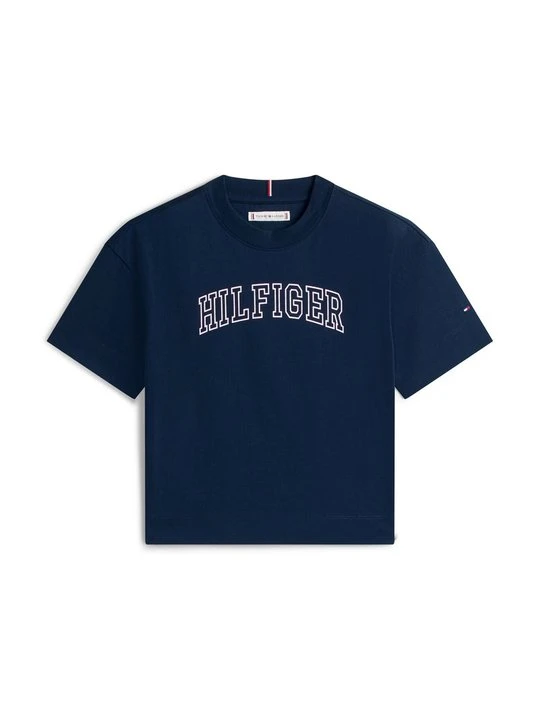 Zdjęcie produktu T-shirt z nadrukiem Tommy Hilfiger granatowy