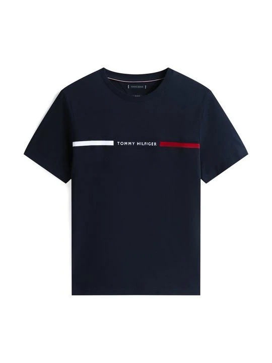 Zdjęcie produktu T-shirt z nadrukiem Tommy Hilfiger granatowy