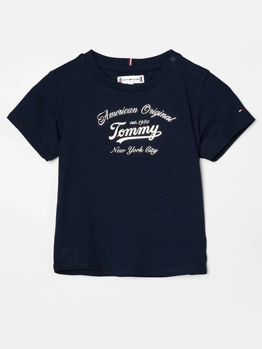 Zdjęcie produktu T-shirt z nadrukiem Tommy Hilfiger granatowy