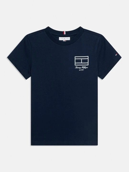 Zdjęcie produktu T-shirt z nadrukiem Tommy Hilfiger granatowy