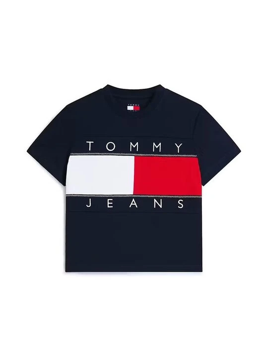 Zdjęcie produktu T-shirt z nadrukiem Tommy Hilfiger granatowy