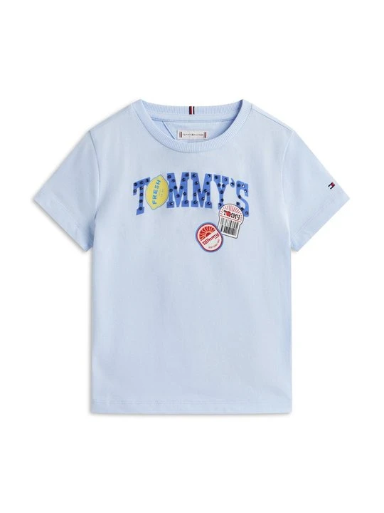 Zdjęcie produktu T-shirt z nadrukiem Tommy Hilfiger jasnoniebieski