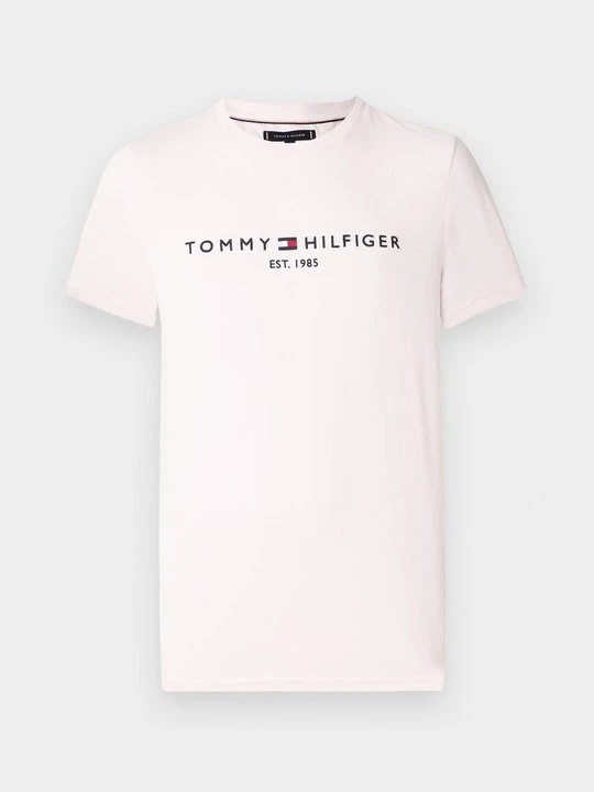 Zdjęcie produktu T-shirt z nadrukiem Tommy Hilfiger jasnoróżowy