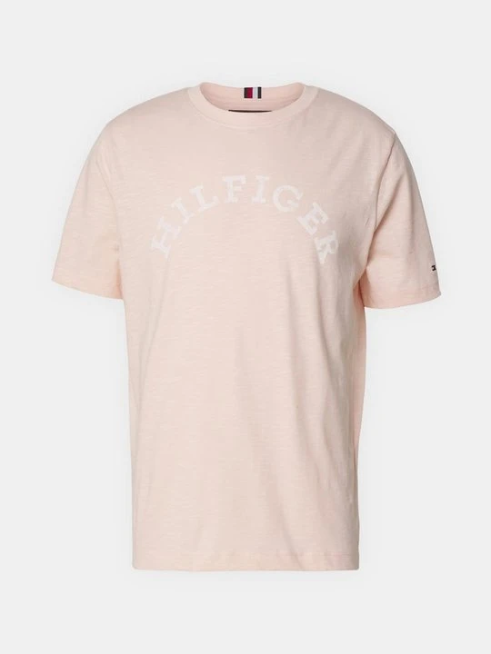 Zdjęcie produktu T-shirt z nadrukiem Tommy Hilfiger jasnoróżowy