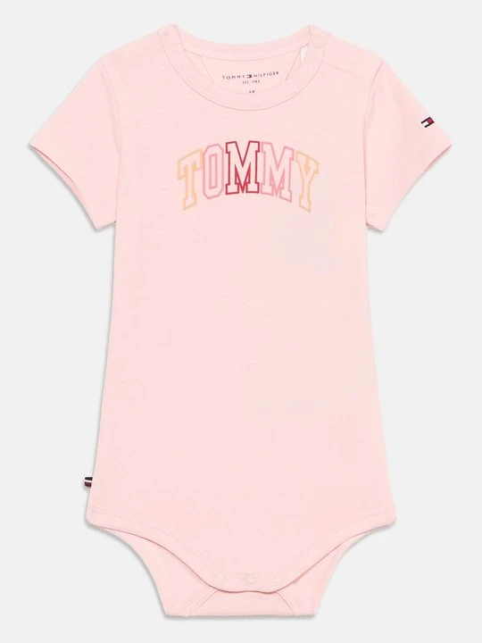 Zdjęcie produktu T-shirt z nadrukiem Tommy Hilfiger jasnoróżowy