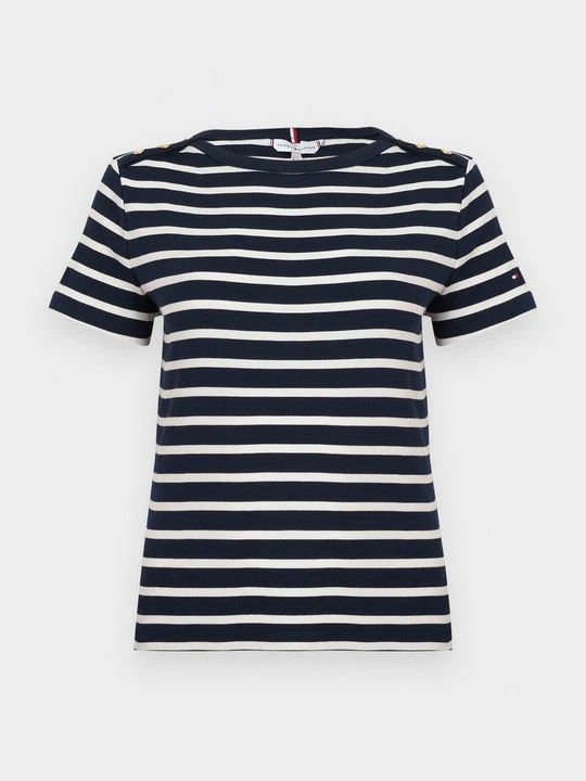 Zdjęcie produktu T-shirt z nadrukiem Tommy Hilfiger niebieski
