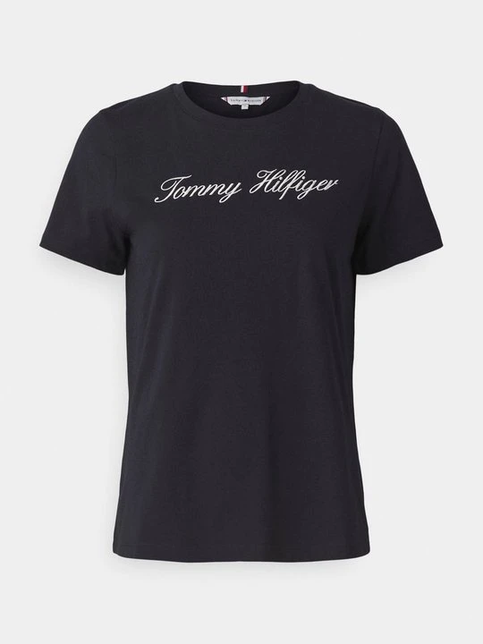 Zdjęcie produktu T-shirt z nadrukiem Tommy Hilfiger niebieski
