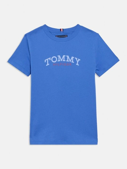 Zdjęcie produktu T-shirt z nadrukiem Tommy Hilfiger niebieski