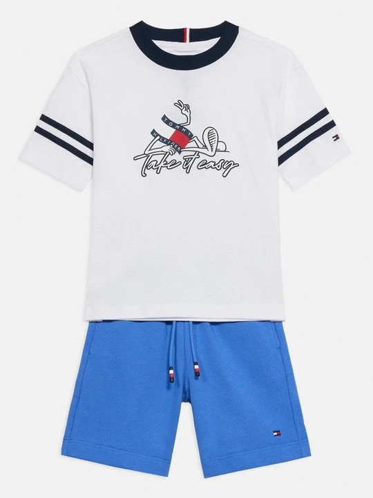 Zdjęcie produktu T-shirt z nadrukiem Tommy Hilfiger niebieski
