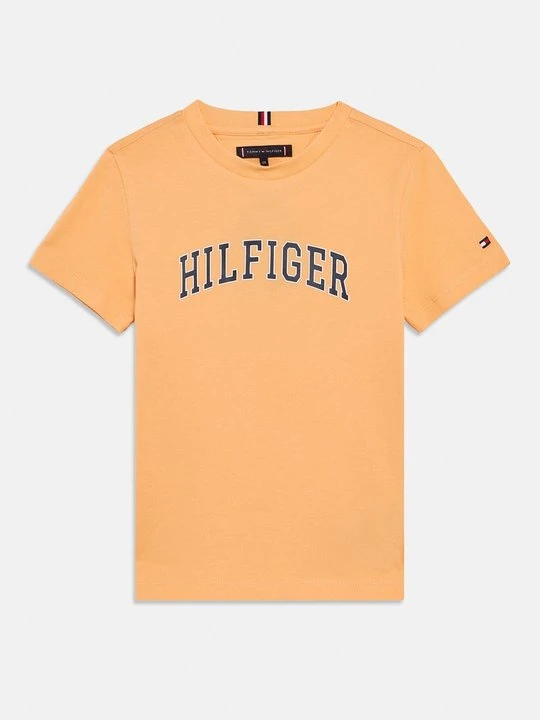 Zdjęcie produktu T-shirt z nadrukiem Tommy Hilfiger pomarańczowy