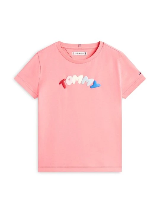 Zdjęcie produktu T-shirt z nadrukiem Tommy Hilfiger różowy