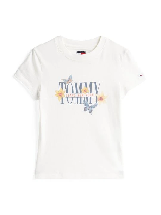 Zdjęcie produktu T-shirt z nadrukiem Tommy Jeans mleczny