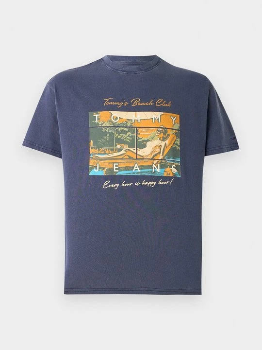Zdjęcie produktu T-shirt z nadrukiem Tommy Jeans granatowy
