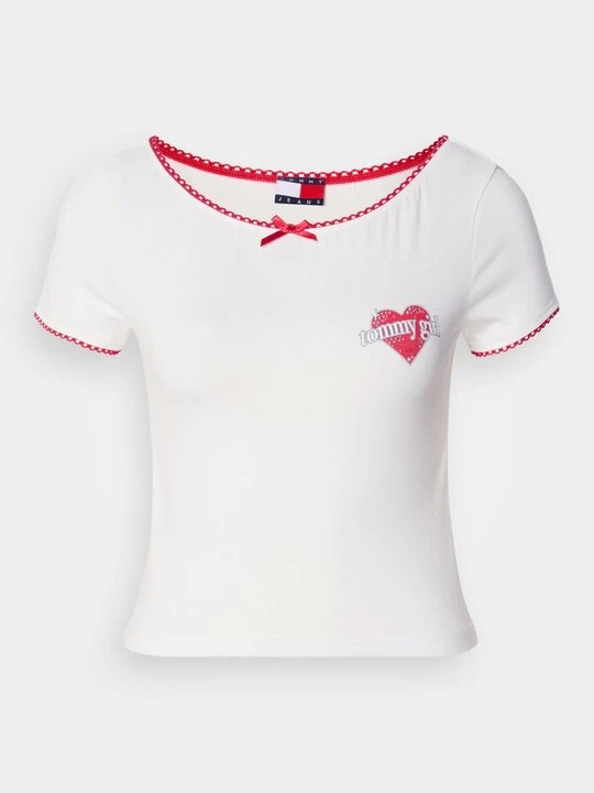 Zdjęcie produktu T-shirt z nadrukiem Tommy Jeans mleczny