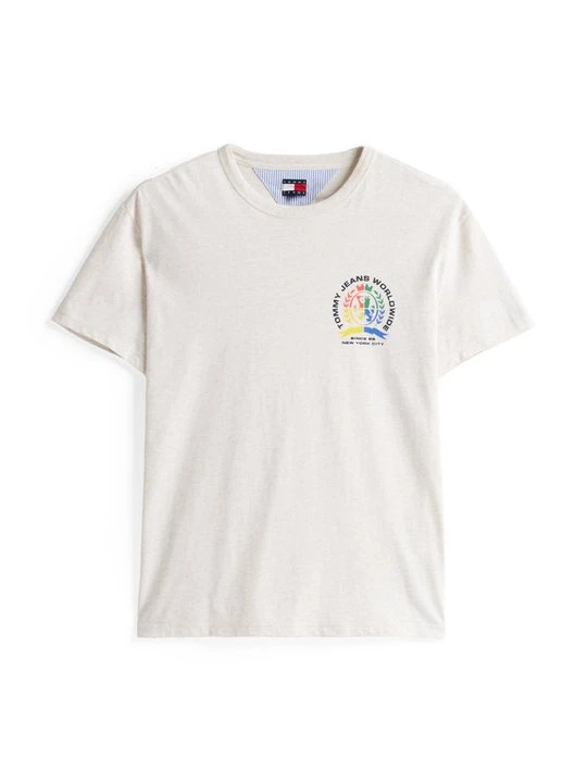 Zdjęcie produktu T-shirt z nadrukiem Tommy Jeans beżowy