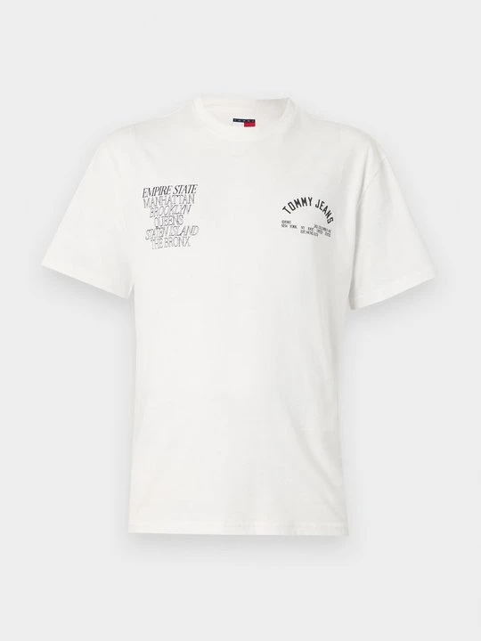 Zdjęcie produktu T-shirt z nadrukiem Tommy Jeans mleczny
