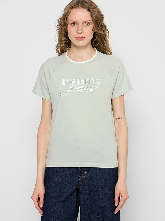 Zdjęcie produktu T-shirt z nadrukiem Tommy Jeans zielony