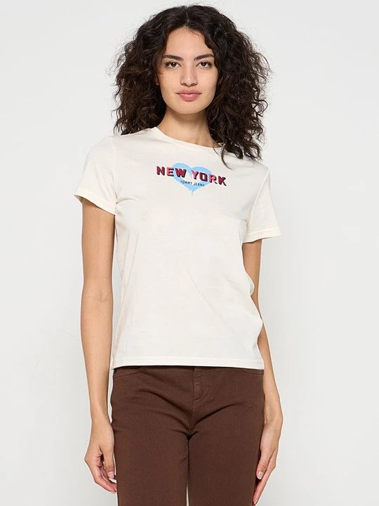 Zdjęcie produktu T-shirt z nadrukiem Tommy Jeans biały