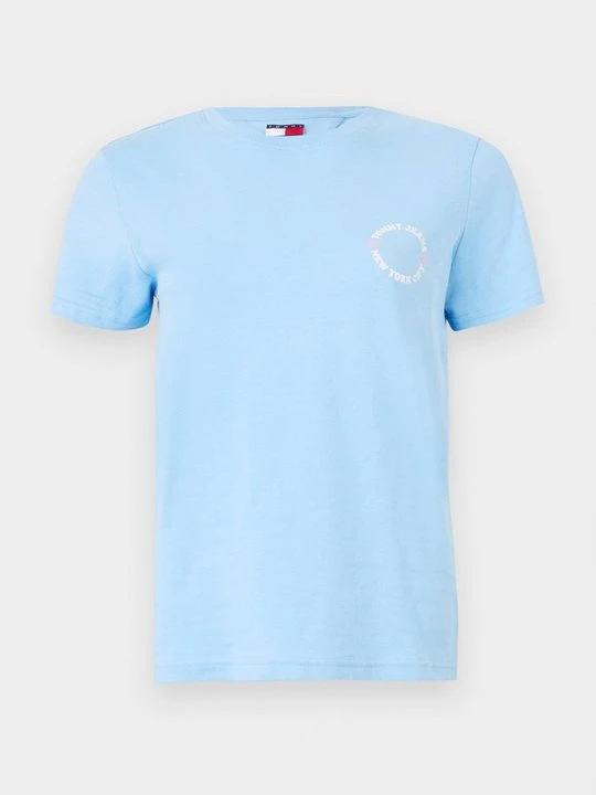 Zdjęcie produktu T-shirt z nadrukiem Tommy Jeans jasnoniebieski