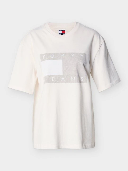 Zdjęcie produktu T-shirt z nadrukiem Tommy Jeans mleczny