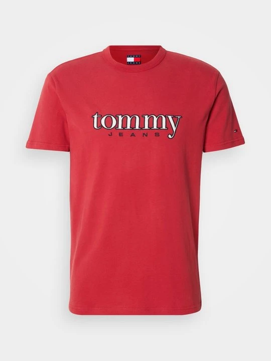 Zdjęcie produktu T-shirt z nadrukiem Tommy Jeans czerwony