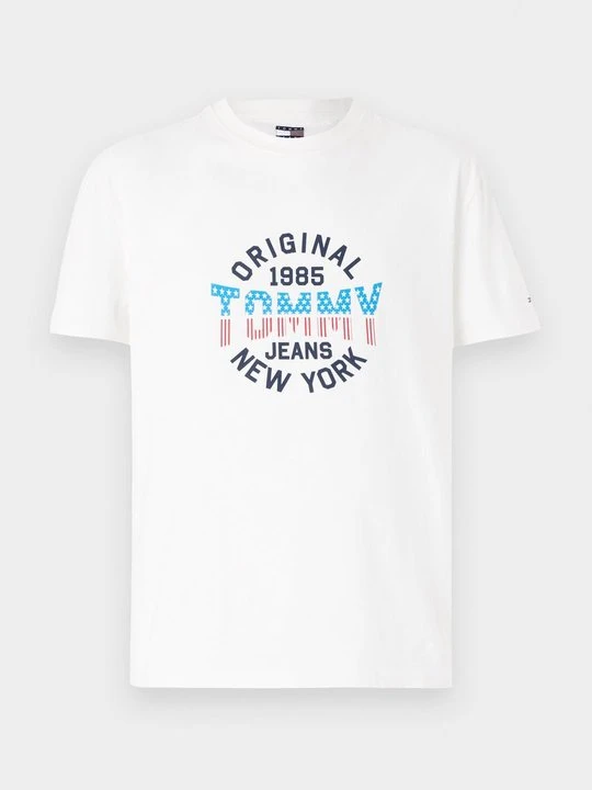 Zdjęcie produktu T-shirt z nadrukiem Tommy Jeans mleczny
