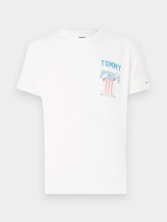 Zdjęcie produktu T-shirt z nadrukiem Tommy Jeans mleczny