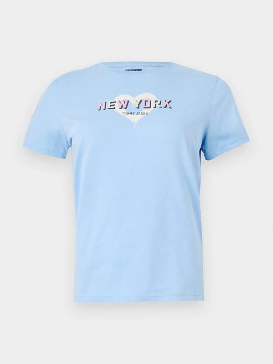 Zdjęcie produktu T-shirt z nadrukiem Tommy Jeans jasnoniebieski