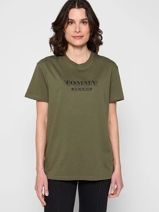 Zdjęcie produktu T-shirt z nadrukiem Tommy Jeans zielony