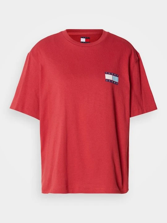 Zdjęcie produktu T-shirt z nadrukiem Tommy Jeans czerwony