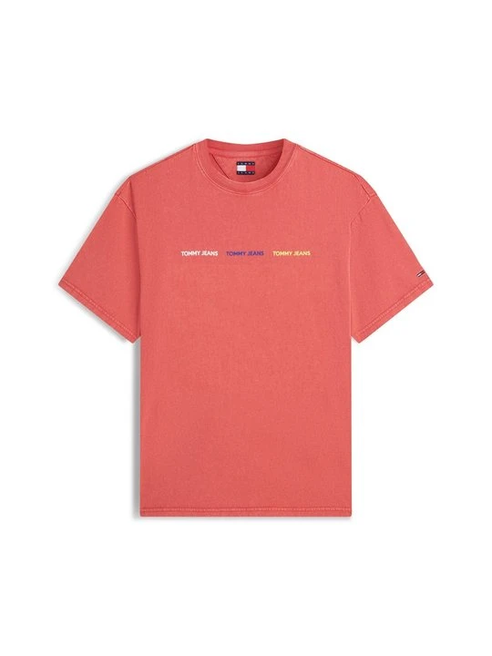 Zdjęcie produktu T-shirt z nadrukiem Tommy Jeans czerwony