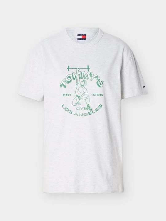 Zdjęcie produktu T-shirt z nadrukiem Tommy Jeans jasnoszary