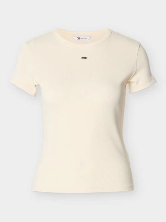 Zdjęcie produktu T-shirt z nadrukiem Tommy Jeans jasnożółty