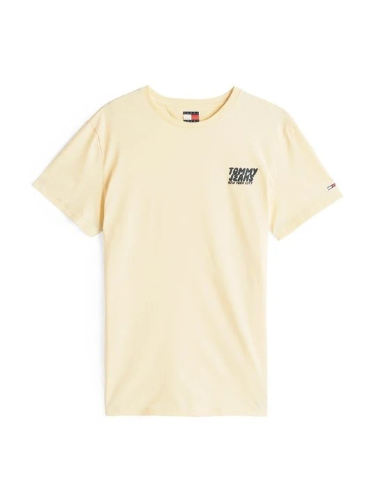 Zdjęcie produktu T-shirt z nadrukiem Tommy Jeans jasnożółty