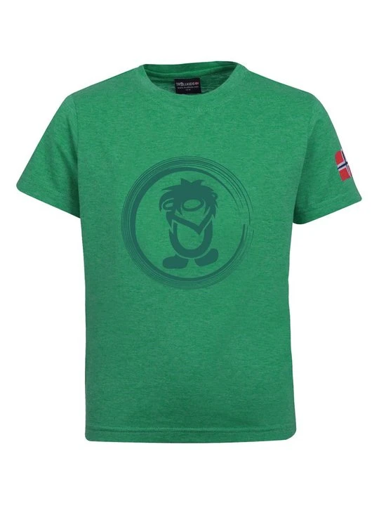 Zdjęcie produktu T-shirt z nadrukiem Trollkids ciemnozielony