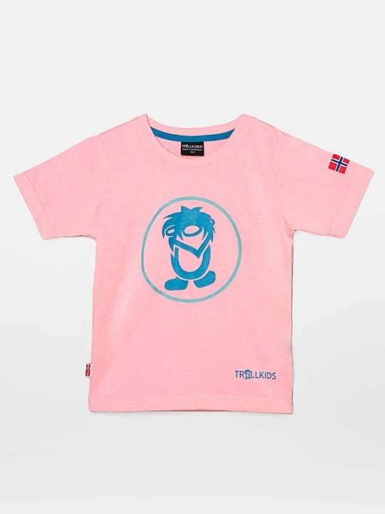 Zdjęcie produktu T-shirt z nadrukiem Trollkids jasnoróżowy