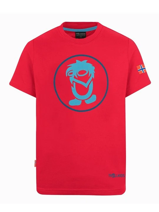 Zdjęcie produktu T-shirt z nadrukiem Trollkids czerwony