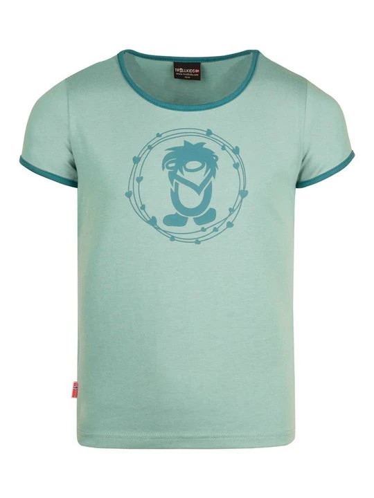 Zdjęcie produktu T-shirt z nadrukiem Trollkids zieleń butelkowa