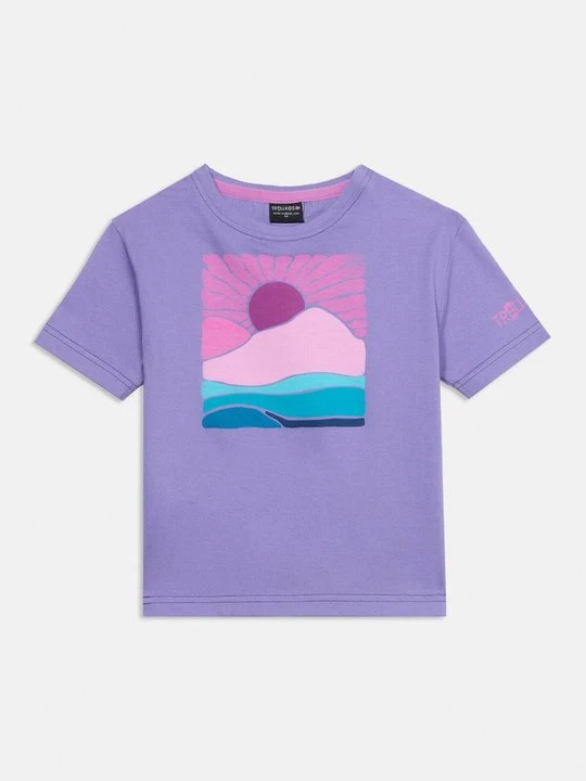 Zdjęcie produktu T-shirt z nadrukiem Trollkids liliowy