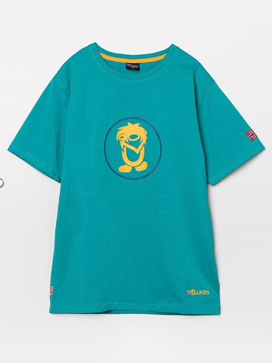 Zdjęcie produktu T-shirt z nadrukiem Trollkids turkusowy