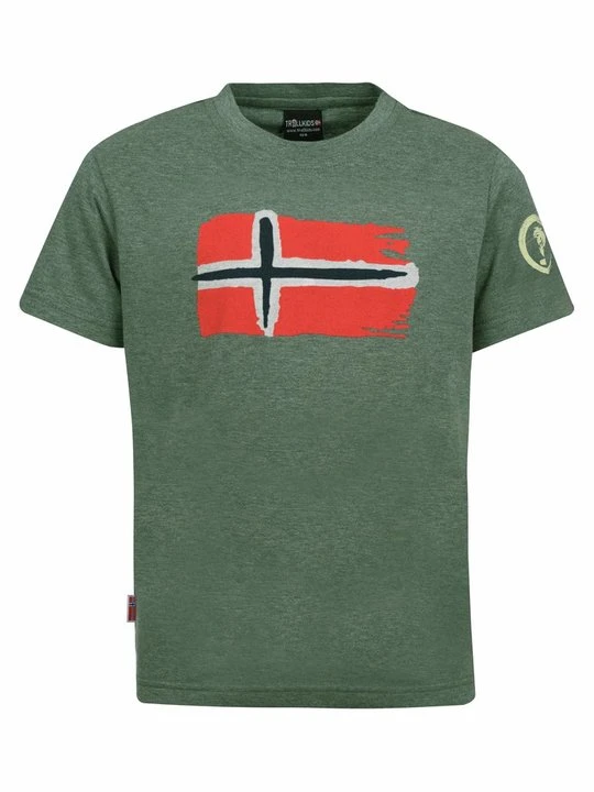 Zdjęcie produktu T-shirt z nadrukiem Trollkids khaki