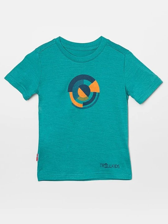 Zdjęcie produktu T-shirt z nadrukiem Trollkids turkusowy