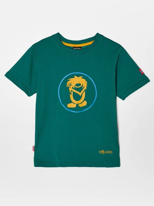 Zdjęcie produktu T-shirt z nadrukiem Trollkids ciemnozielony