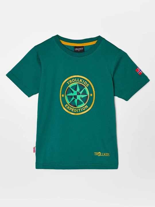 Zdjęcie produktu T-shirt z nadrukiem Trollkids ciemnożółty
