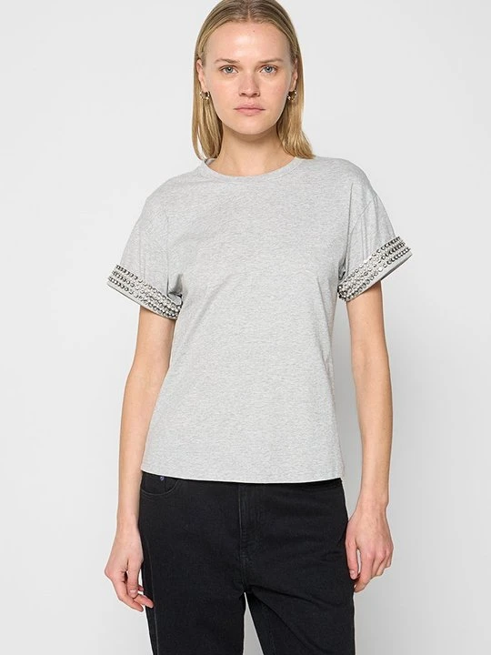 Zdjęcie produktu T-shirt z nadrukiem TWINSET szary