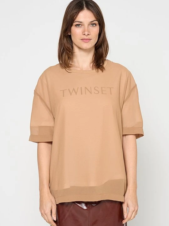 Zdjęcie produktu T-shirt z nadrukiem TWINSET biały